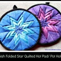 DIY-Amish Folded Star Quilted Hot Pad/ Pot Holder Video Tutorial